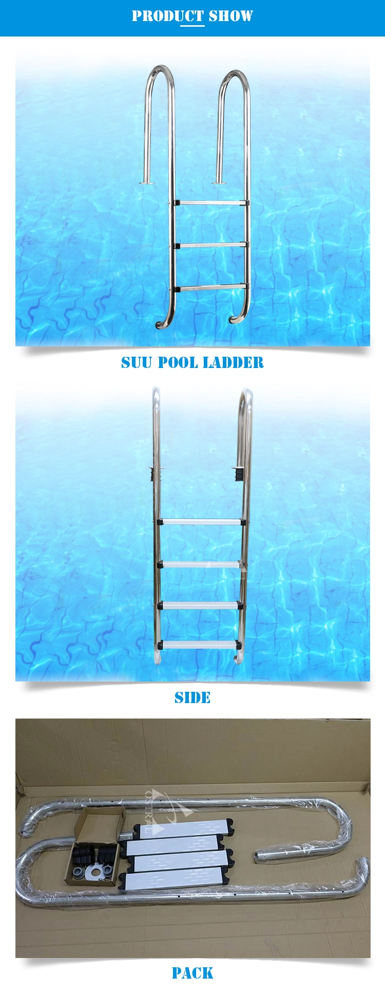 Hot Sale Stainless Steel 304 Material Swimming Pool Ladder