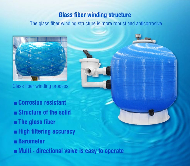 Water Filtration System Swimming SPA Pool Side-Mount Valve Sand Filter